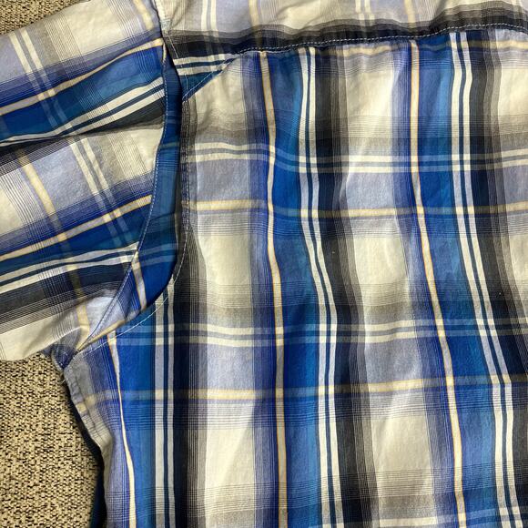 Columbia Omni-Wick Mens Blue Striped Casual Shirt Size Sz XL  Short Sleeve - Picture 6 of 7